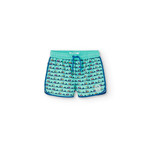 Boboli BOBOLI- Maillot short turquoise imprimé de motomarines colorées