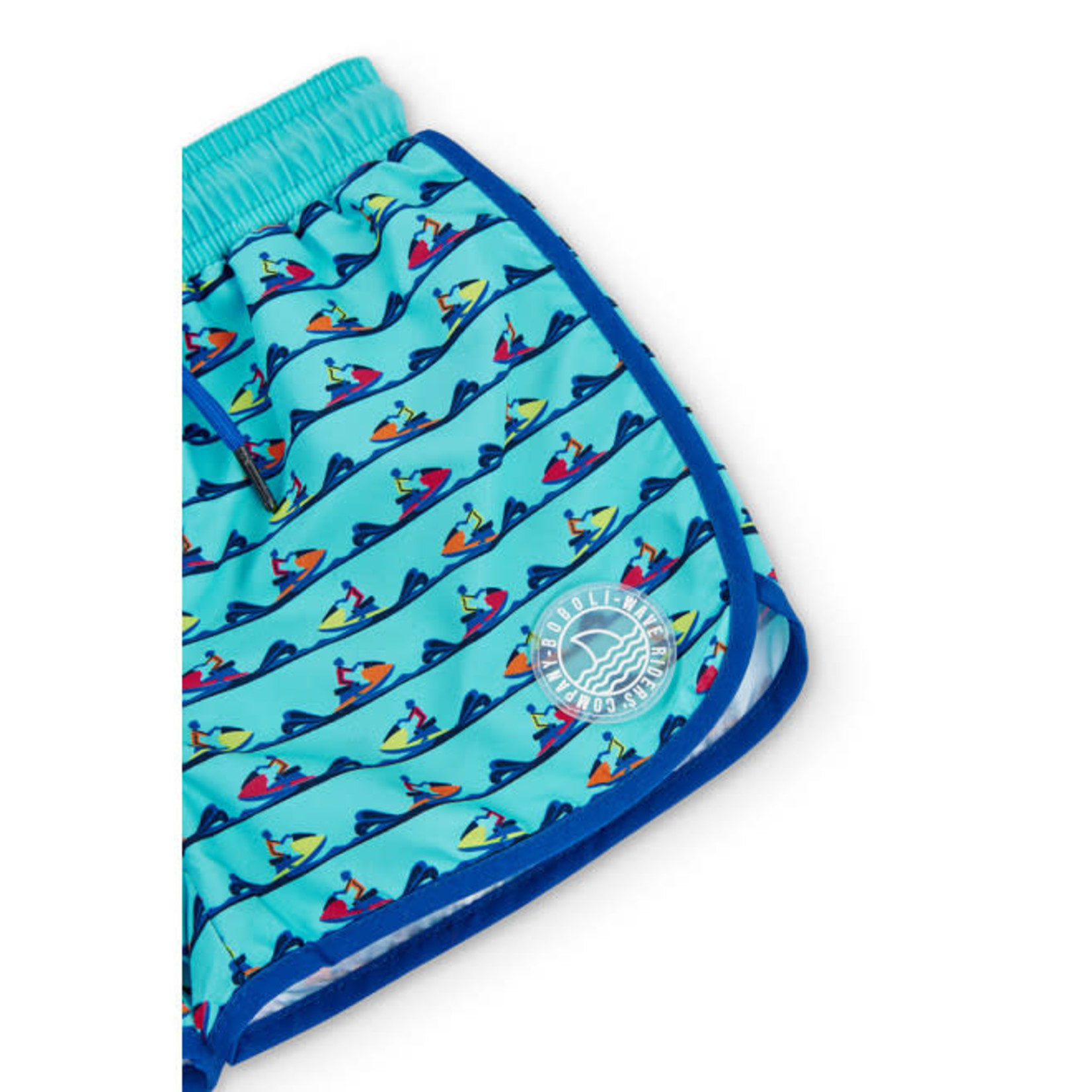 Boboli BOBOLI- Turquoise Boardshort Swimsuit with Sea-Doo Print