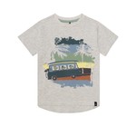 Deux par Deux DEUX PAR DEUX- Jersey T-Shirt Oatmeal Mix 'Crocodile on the road'