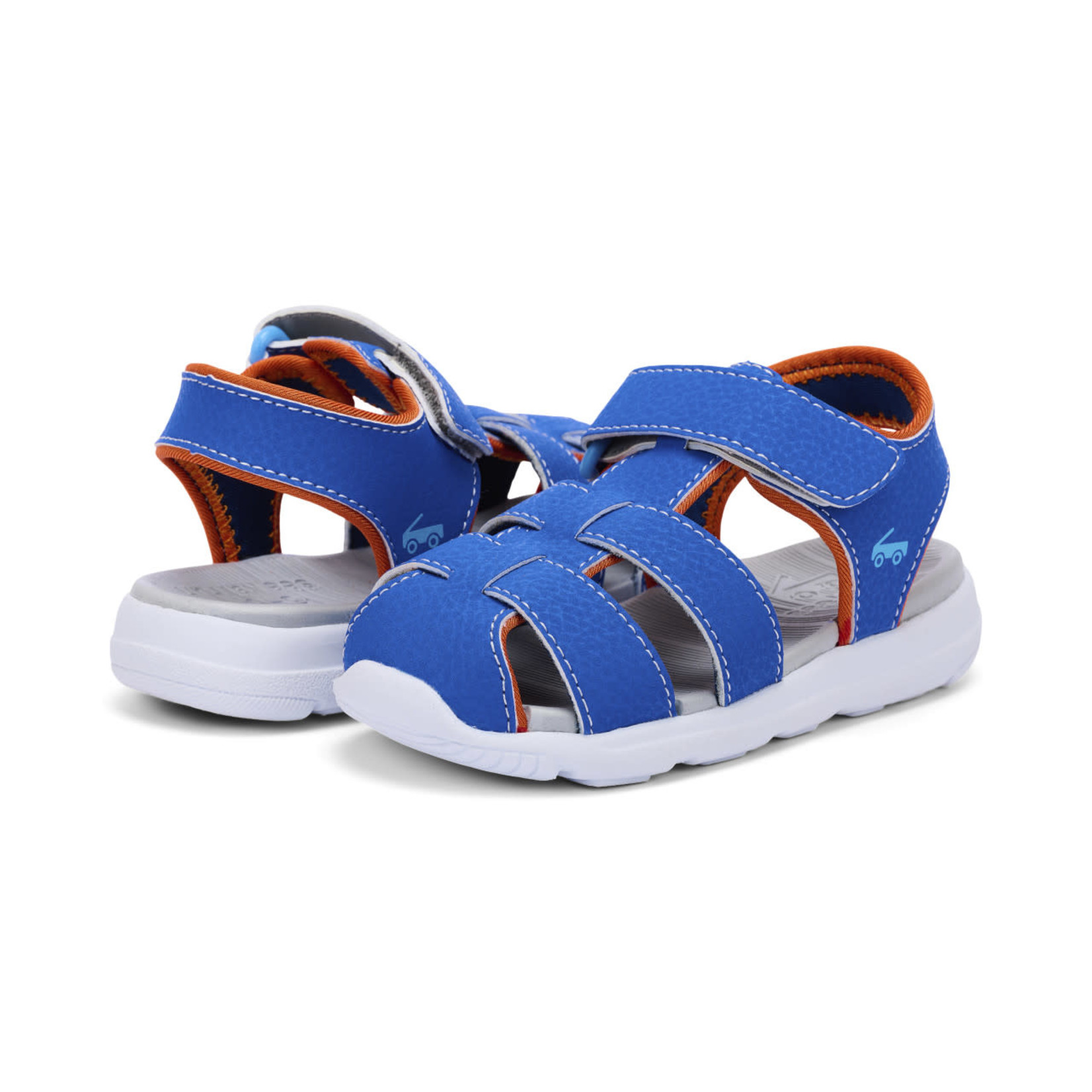See Kai Run SEE KAI RUN - Closed toe water friendly sandals 'Cyrus IV Flexirun - Blue / Orange'