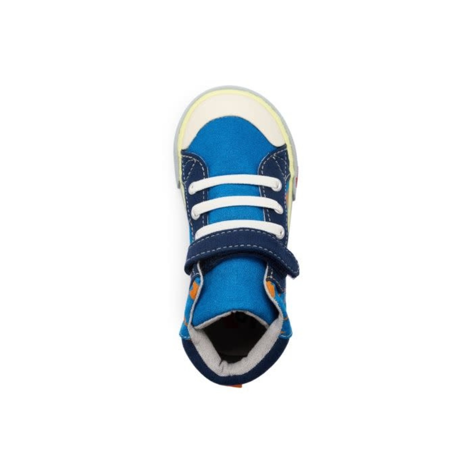 See Kai Run SEE KAI RUN - High Top Canvas Sneakers 'Dane - Blue Bolts'