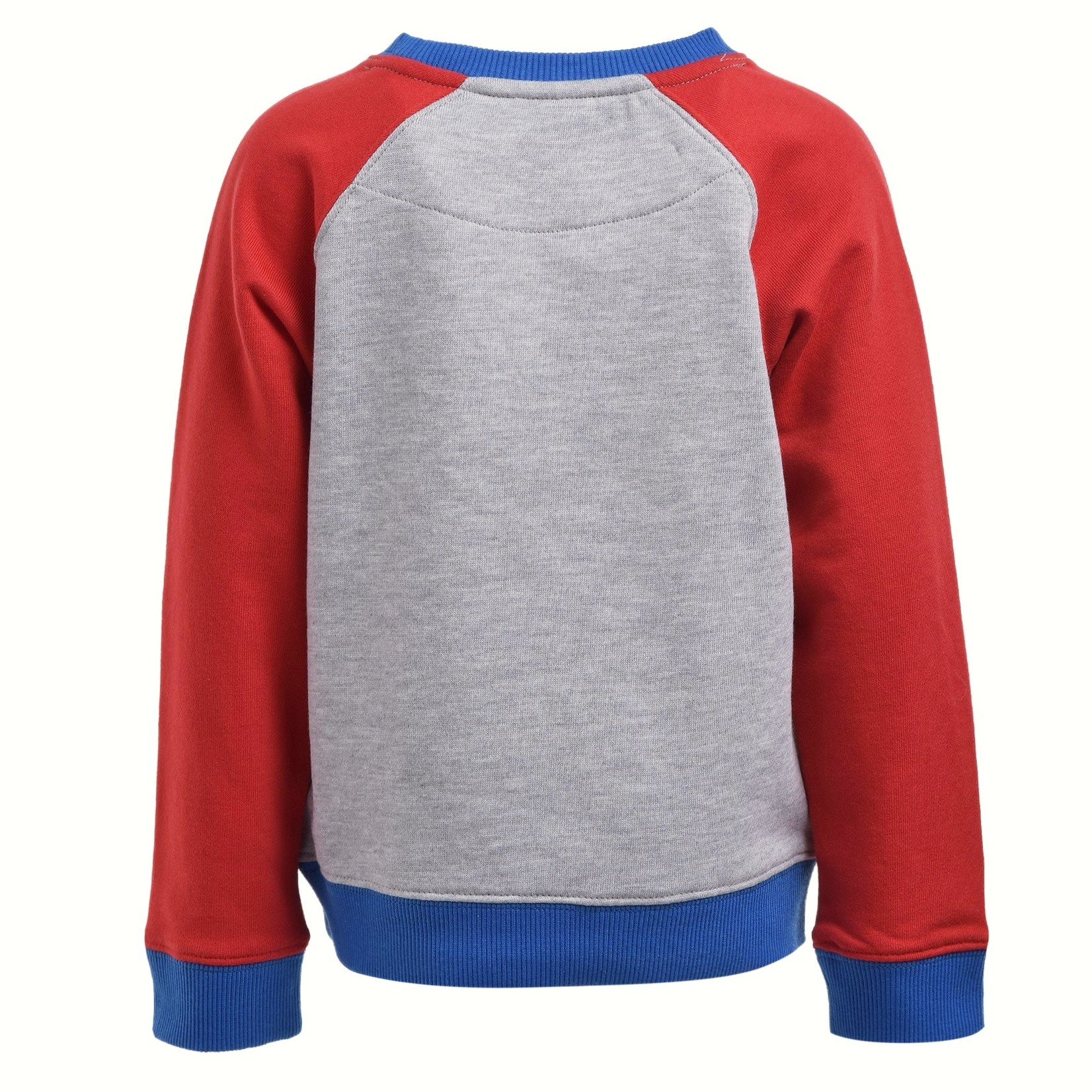 L&P L&P - French Terry Crewneck Sweater 'Marakesh - Red, Grey & Blue'