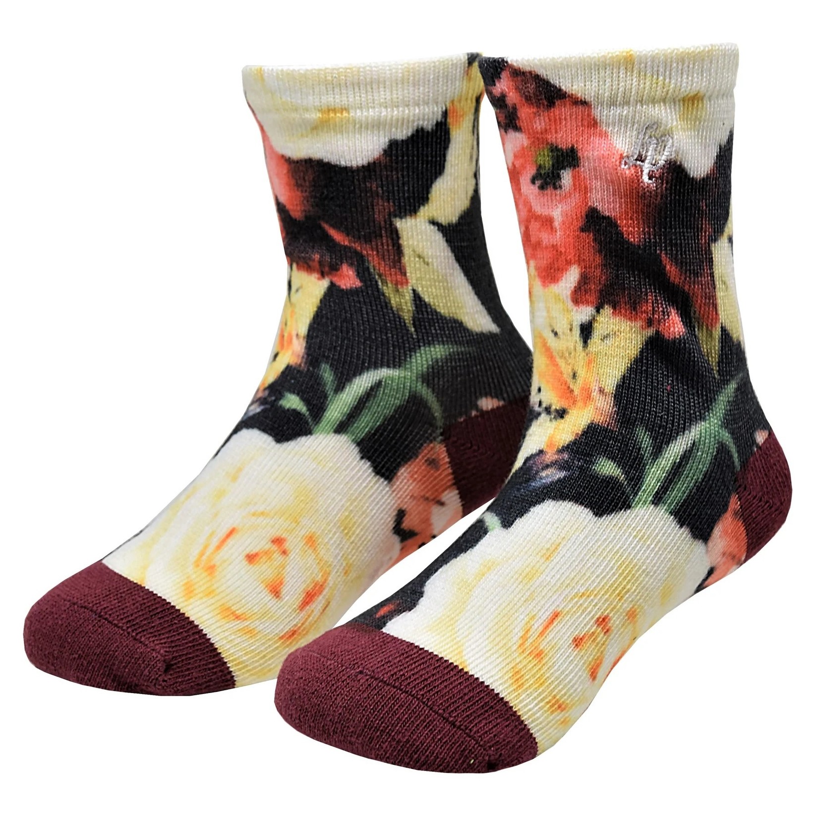 L&P L&P - Crew Socks with Large Flower Print