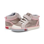 See Kai Run SEE KAI RUN - High Top Sneakers 'Peyton - Beige Metallic Leather'