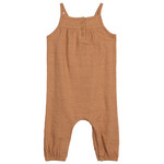 Miles the label MILES THE LABEL - Caramel coloured sleeveless romper with buttons