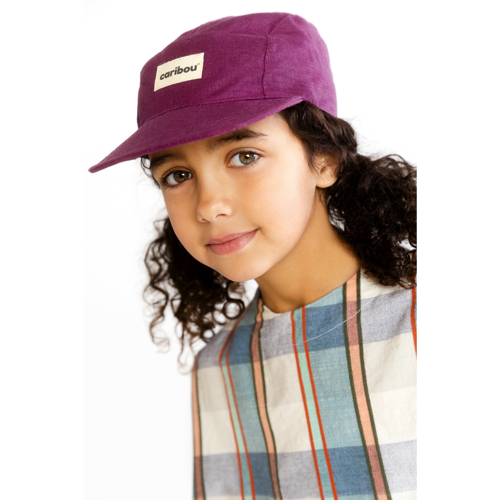 Caribou CARIBOU - Linen soft cap - Egglplant