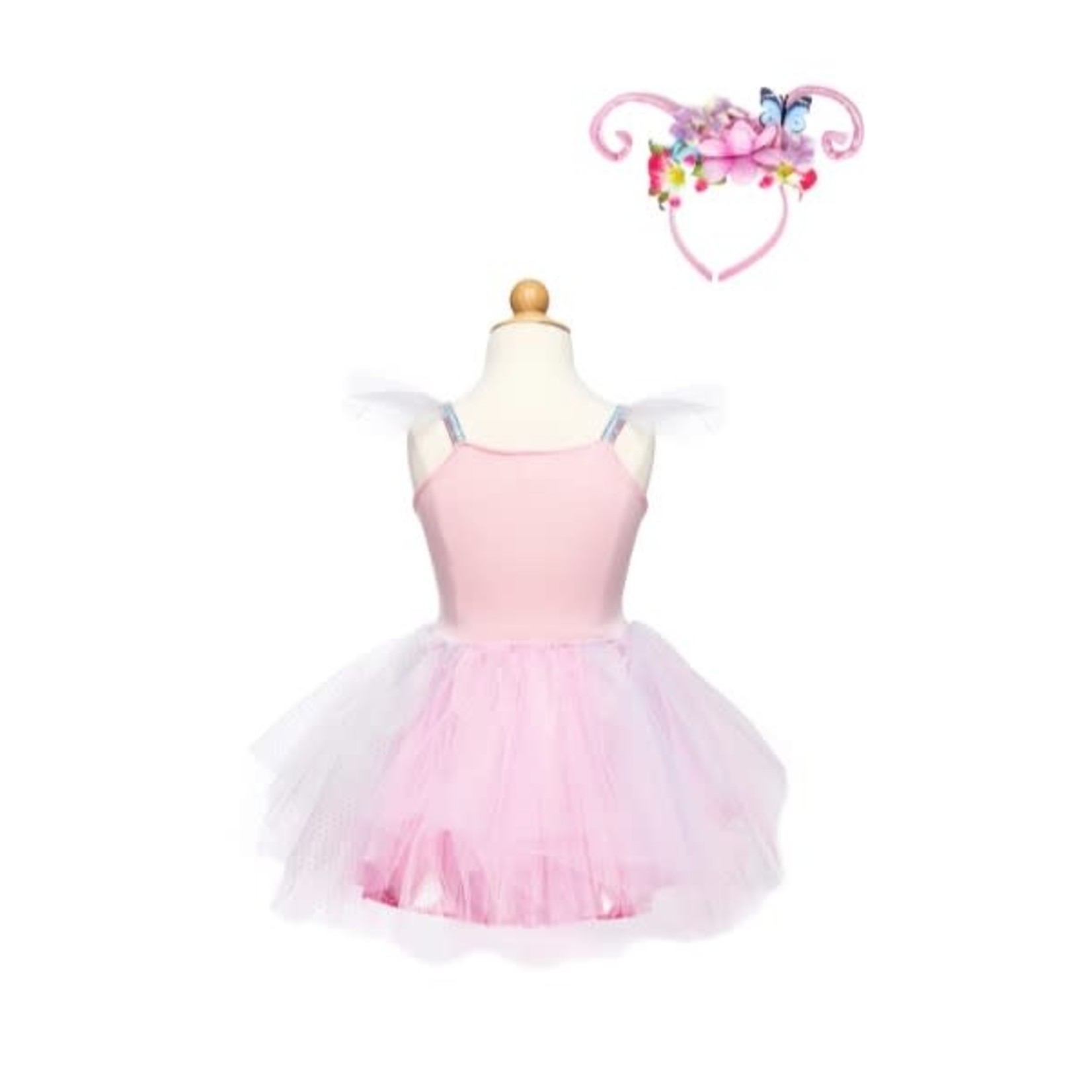 Great Pretenders GREAT PRETENDERS - Robe rose métalisée avec jupe en tulle et serre-tête-thématique foret