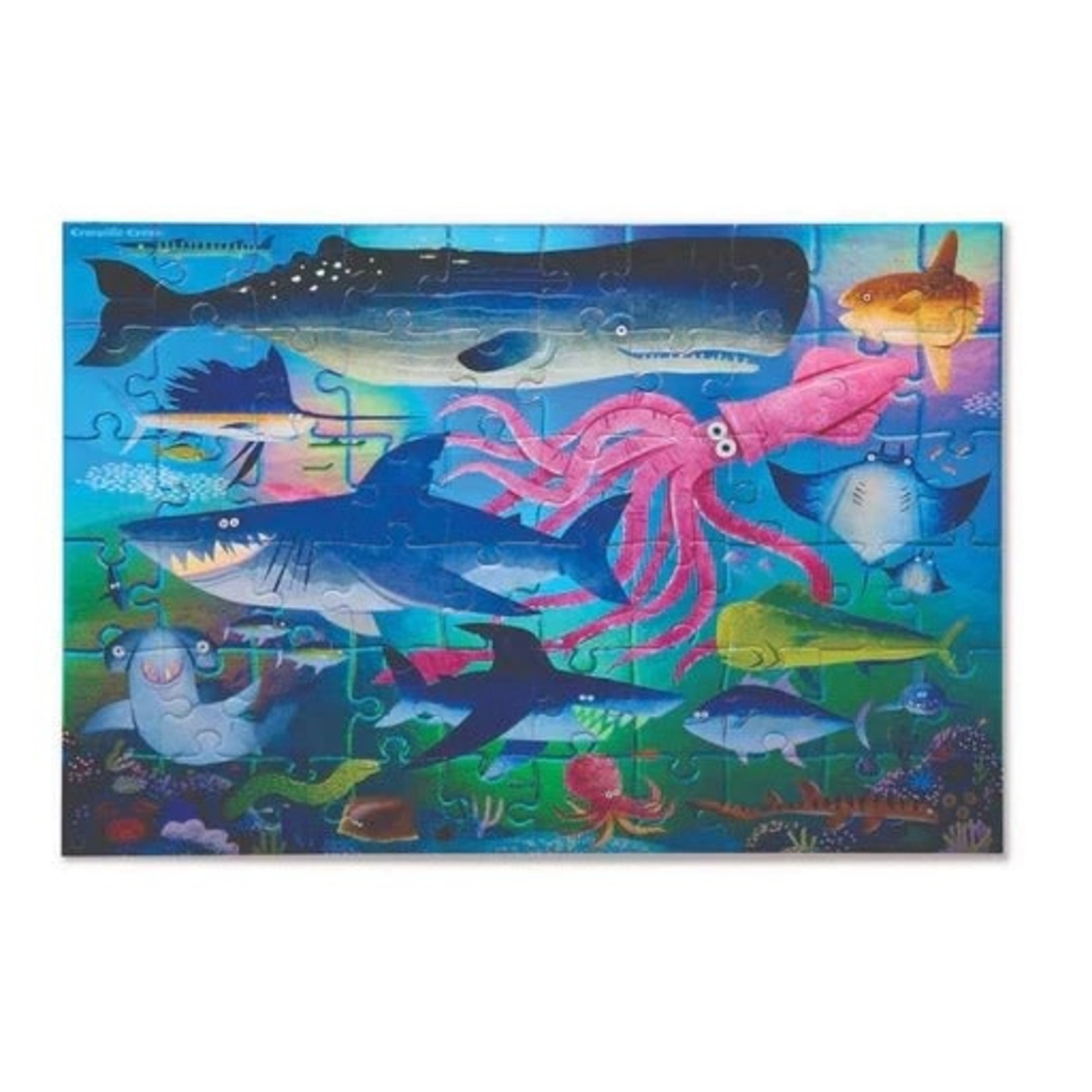 Crocodile Creek CROCODILE CREEK - Holographic Puzzle 'Shimmering sharks' - 60 pieces