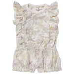 Noppies NOPPIES - Cream shortsleeve romper with ruffles and flower print 'Nola'