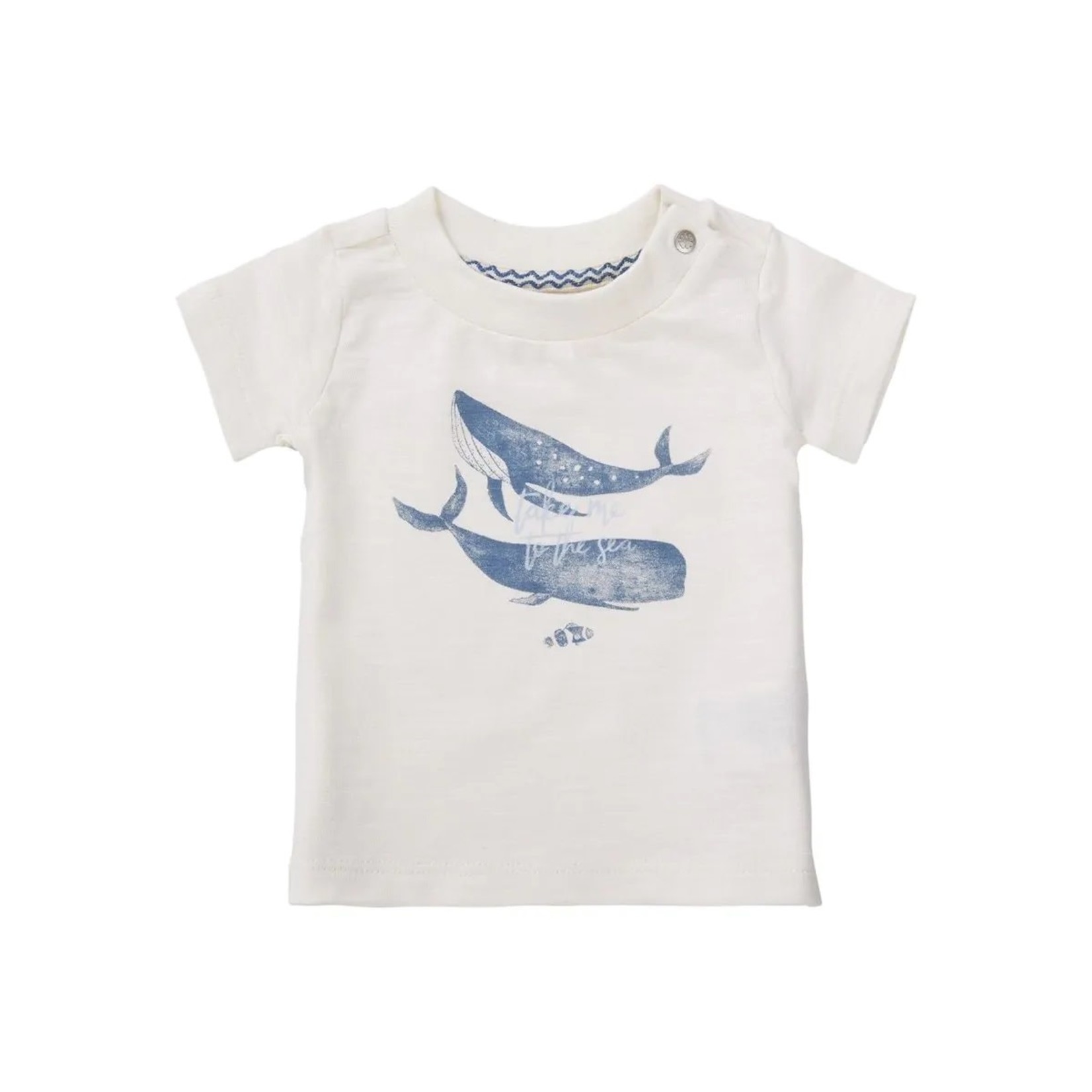 Noppies NOPPIES - Ecru Sort Sleeve T-Shirt with Whale Print 'Montevallo'