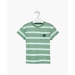 Losan LOSAN - Shortsleeve striped green and white t-shirt with pocket
