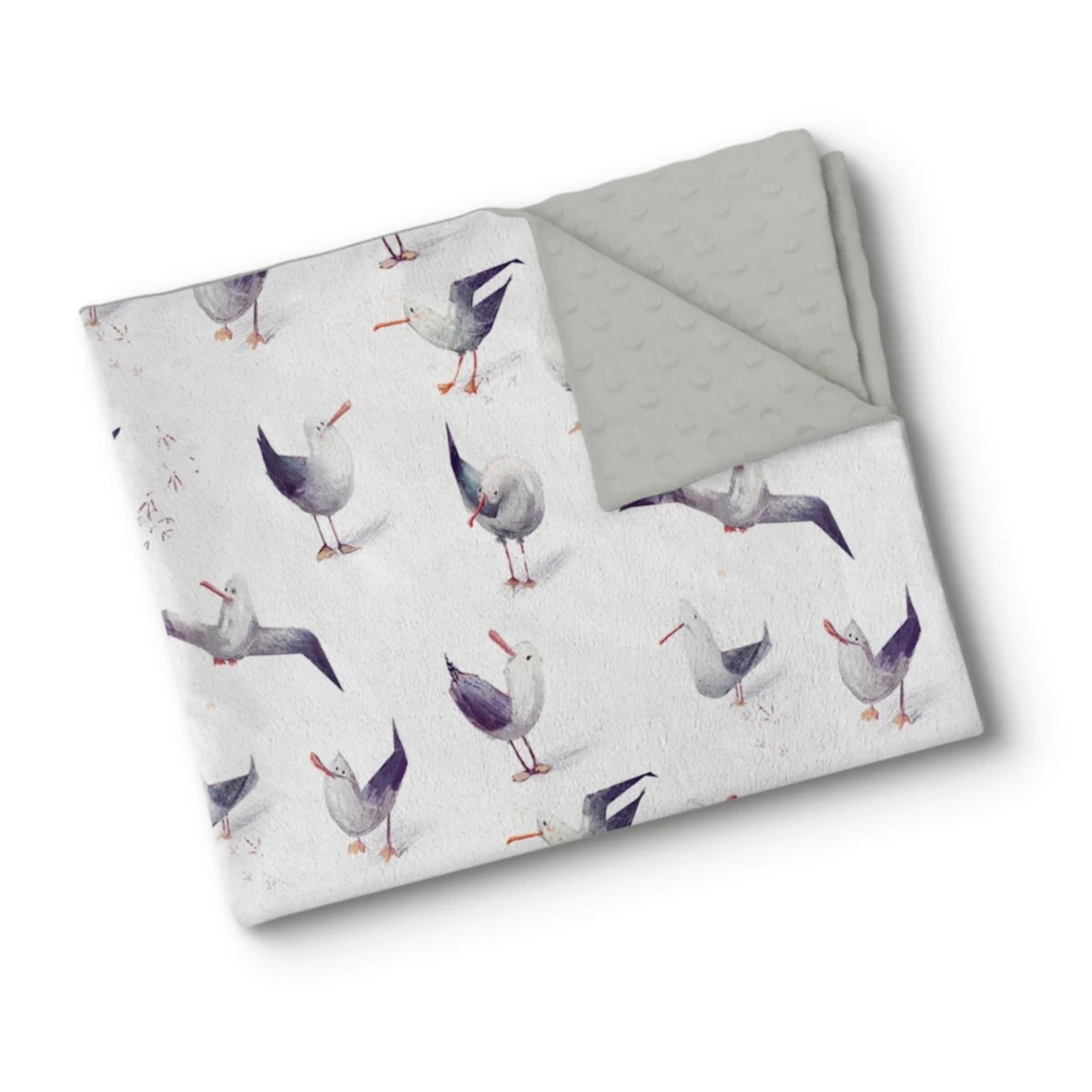 Oops OOPS - Minky Baby Blanket - Amazing Seagulls