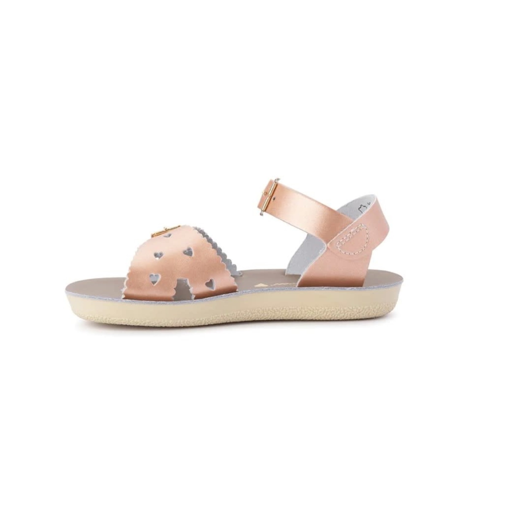 Saltwater Sandals SALTWATER SANDALS - Sandales de cuir à orteils ouverts 'Sweetheart - Rose Gold'