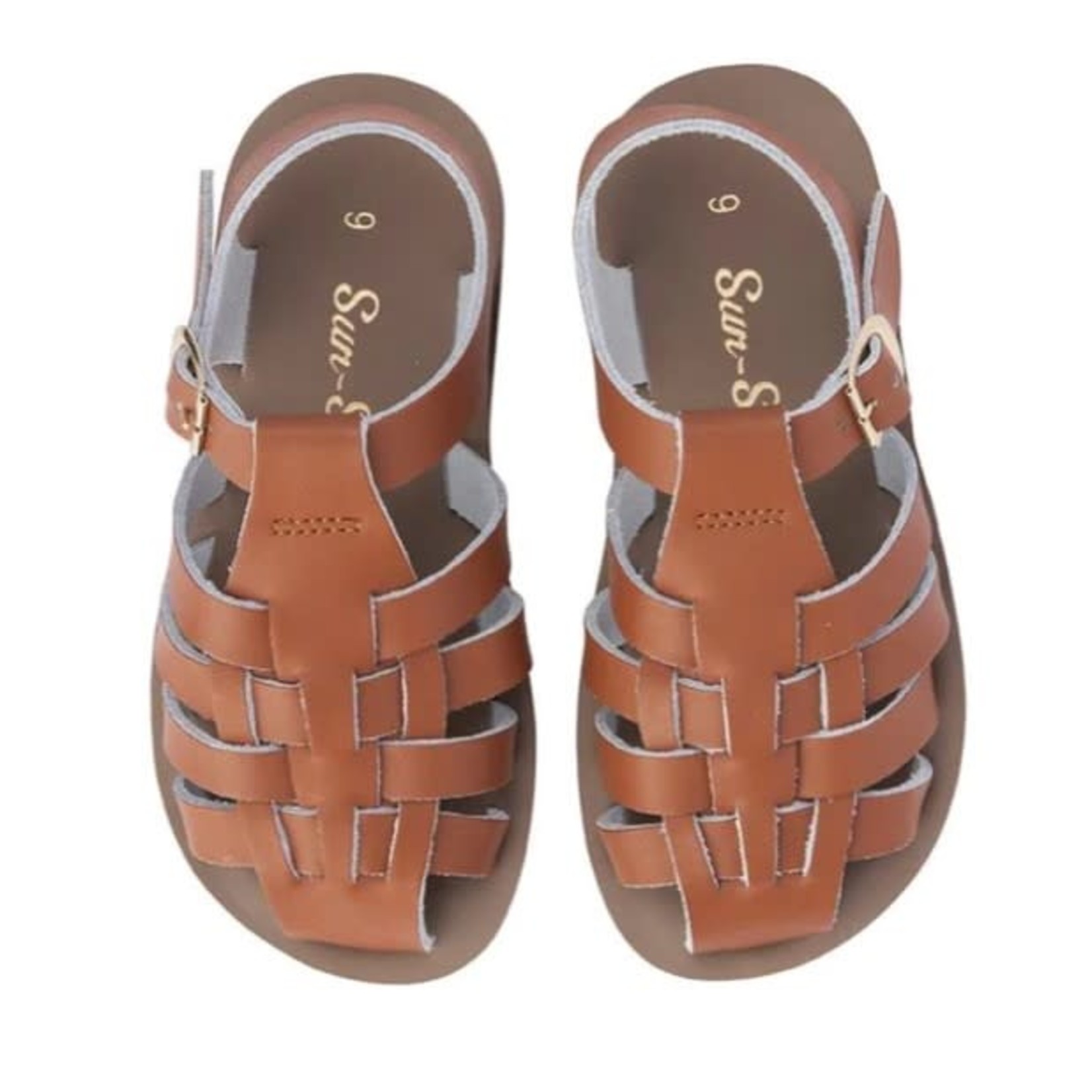 Saltwater Sandals SALTWATER SANDALS - Closed toe leather sandals 'Sailor - Tan'