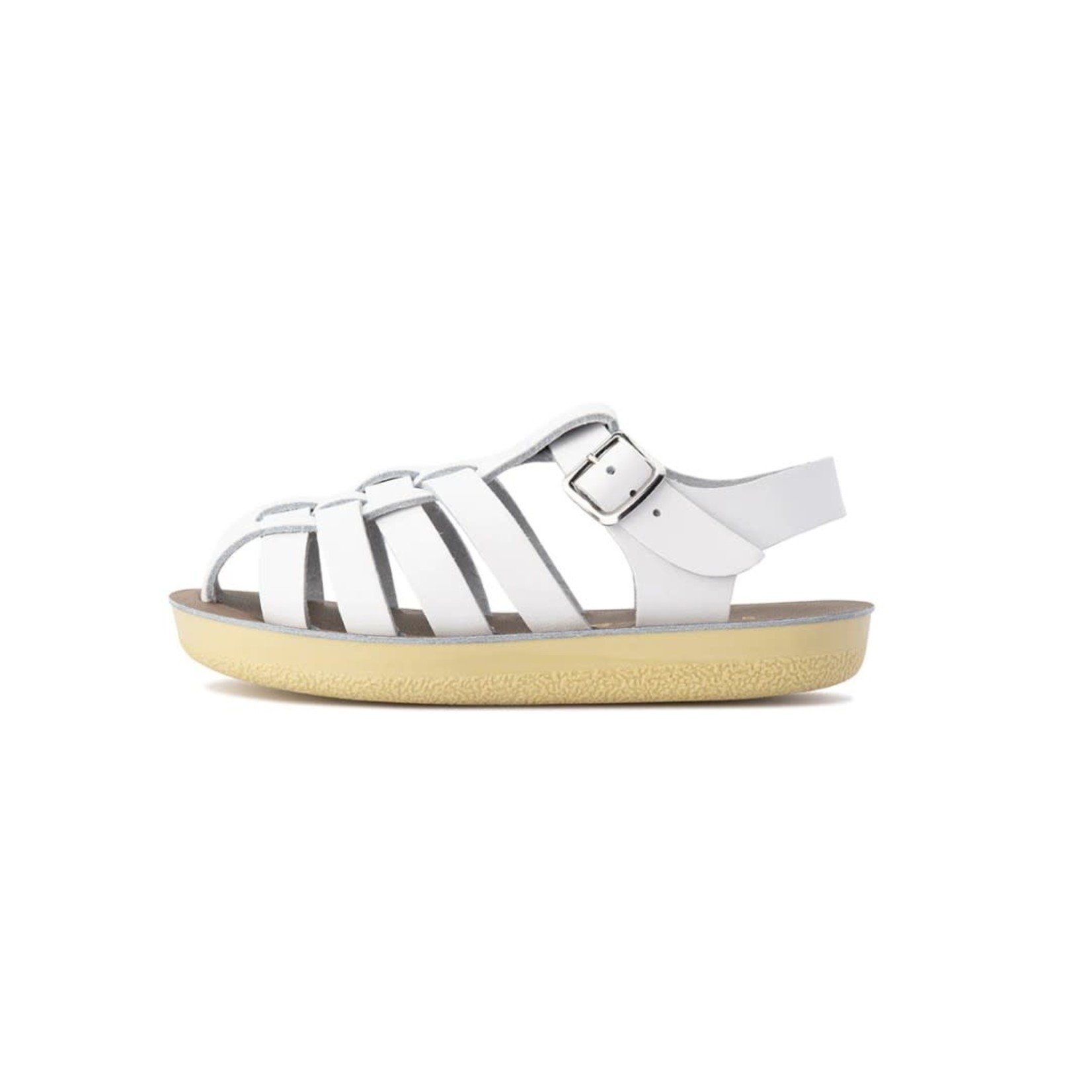 Saltwater Sandals SALTWATER SANDALS - Closed-toe leather sandals 'Sailor - White'