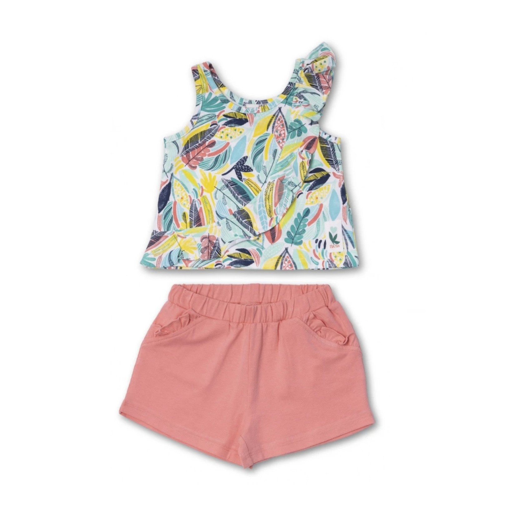 TUC TUC -Two-piece Kit White Tank Top with Tropical Foliage Print and - La  Culotte à l'Envers