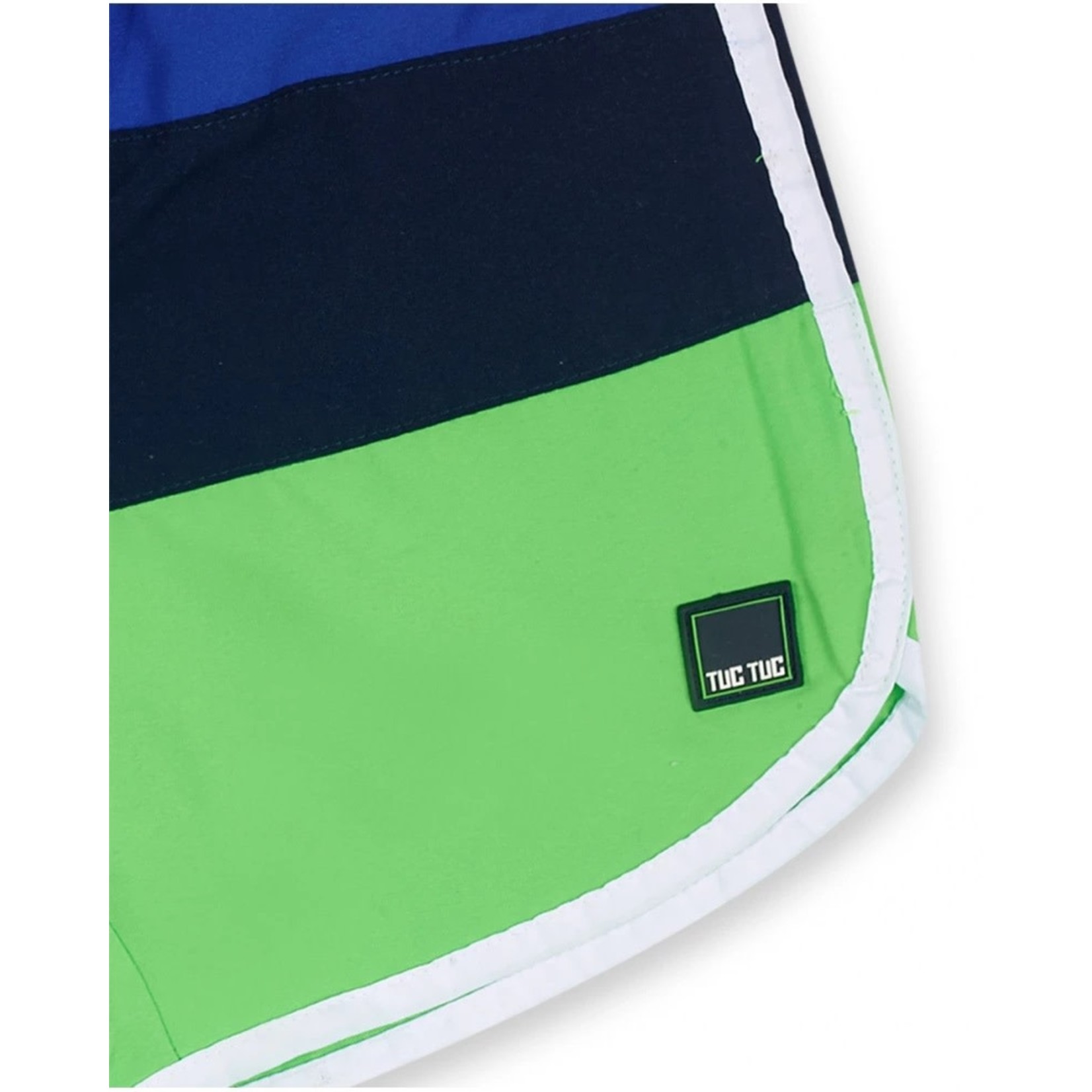 TucTuc TUC TUC - Short maillot à bandes bleu, marine et vert 'Diving Adventures'