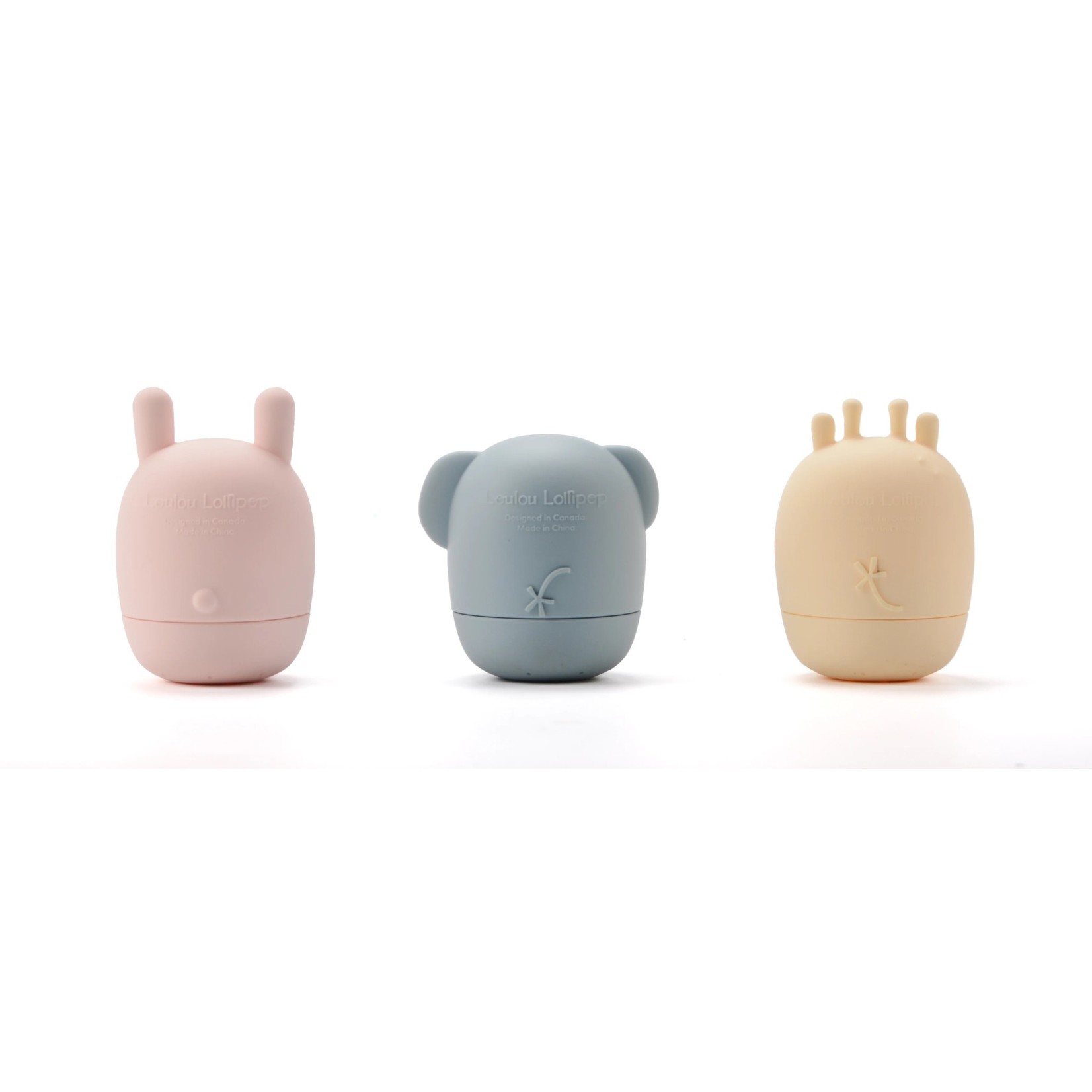 Loulou Lollipop LOULOU LOLLIPOP -  Jouets de bain en silicone 'éléphant, lapin et girafe'