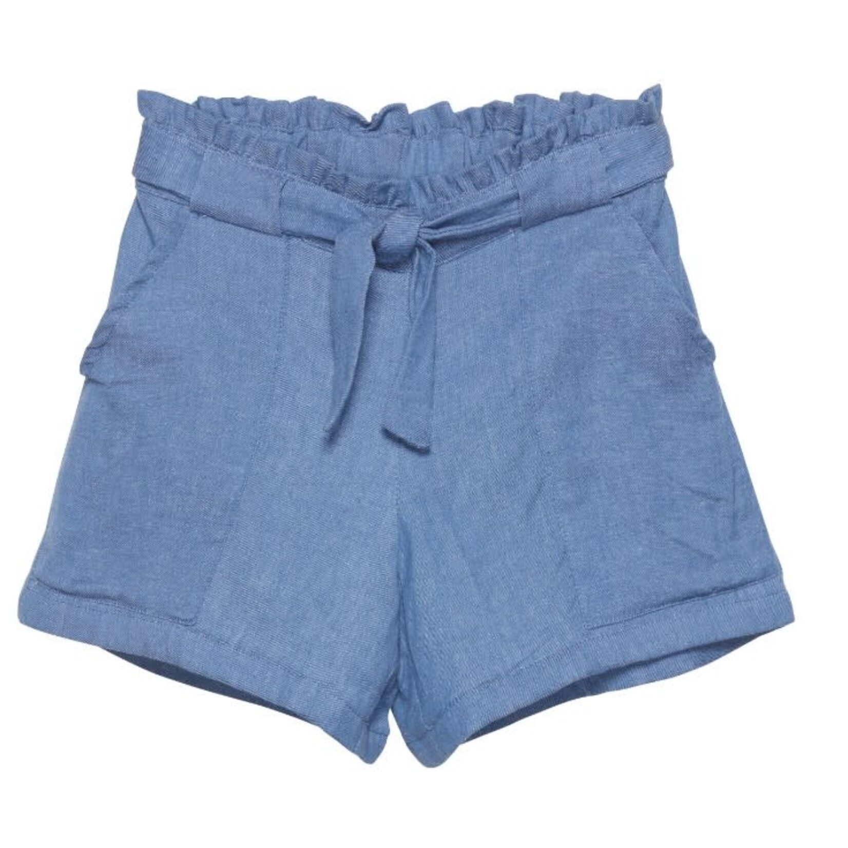 Creamie CREAMIE -  Chambray shorts with bow