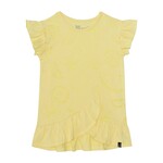 Deux par Deux DEUX PAR DEUX - Shortsleeve yellow tunic with sparkly pineapple print