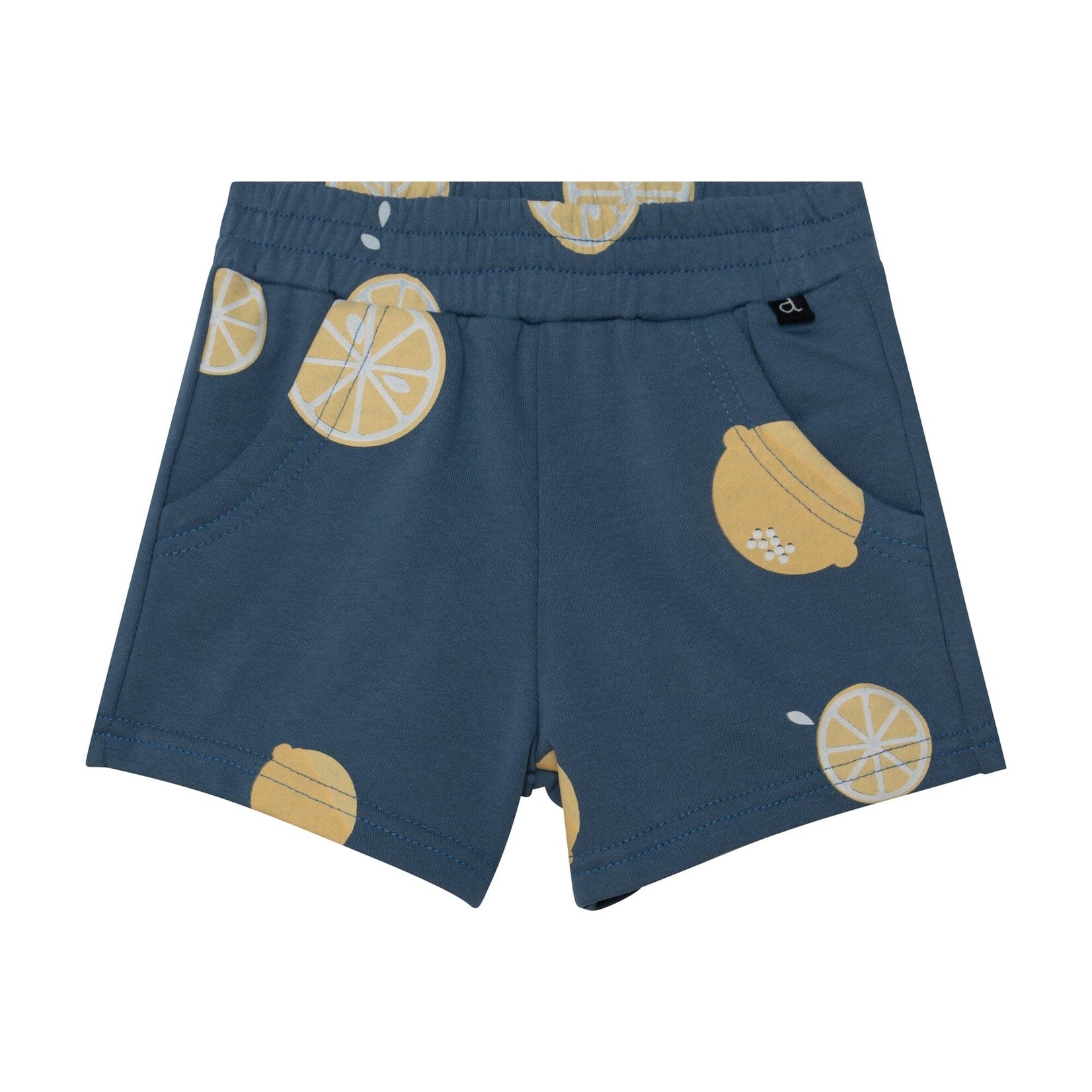 Deux par Deux DEUX PAR DEUX -  Soft cotton shorts with allover lemon print 'J'ai la Pêche!'