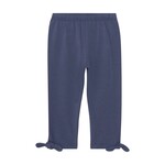 Deux par Deux DEUX PAR DEUX - Blue Capri Leggings with Ankle Bows 'Where Are You Blue Flower?'