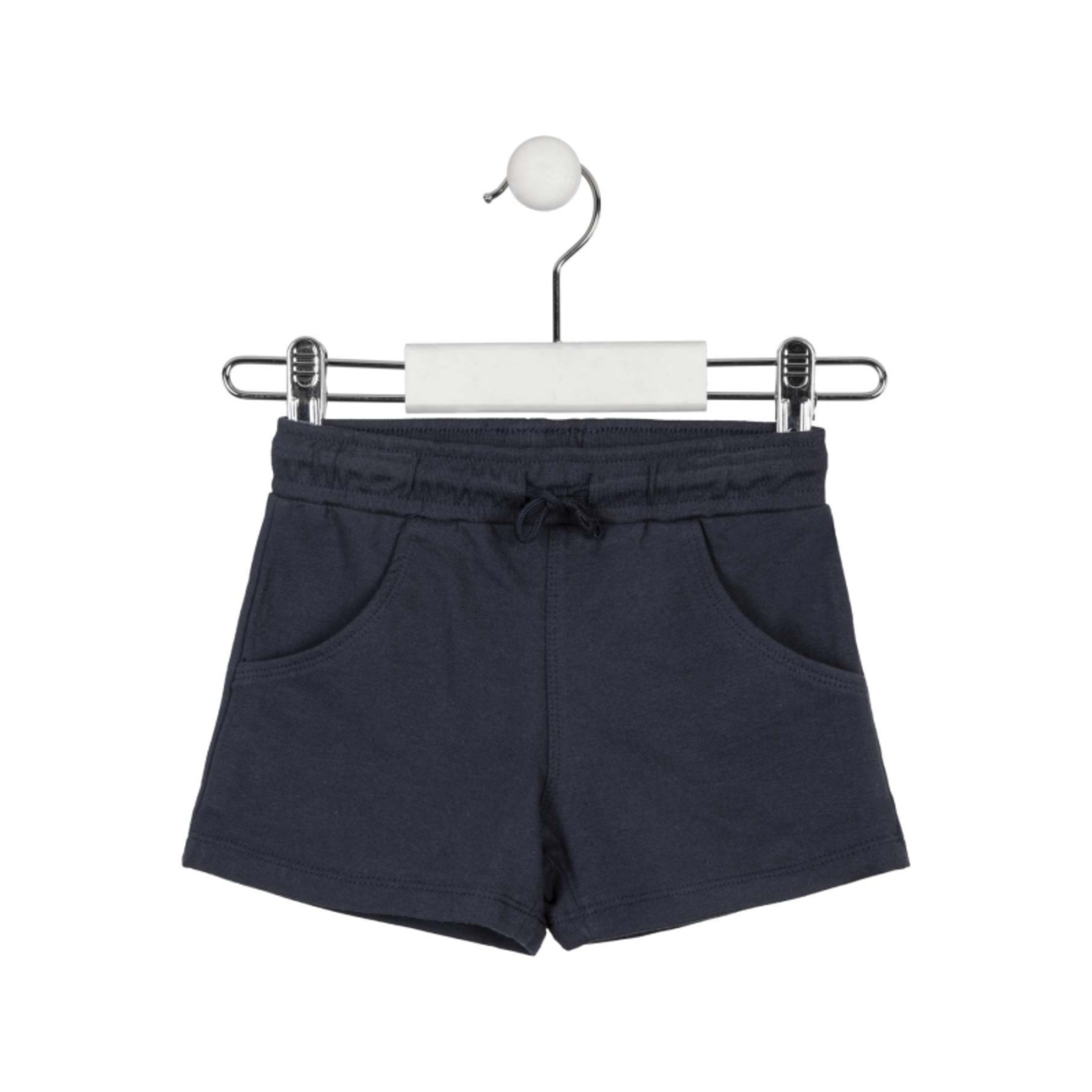 Losan LOSAN - Soft Navy Cotton Shorts with Drawstring