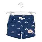 Losan LOSAN - Soft Navy Blue Shorts with Smiling Sun Print 'You are my sunshine'