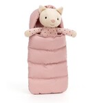 Jellycat JELLYCAT - Chat en peluche avec son sac de couchage 'Snuggler Kitty'