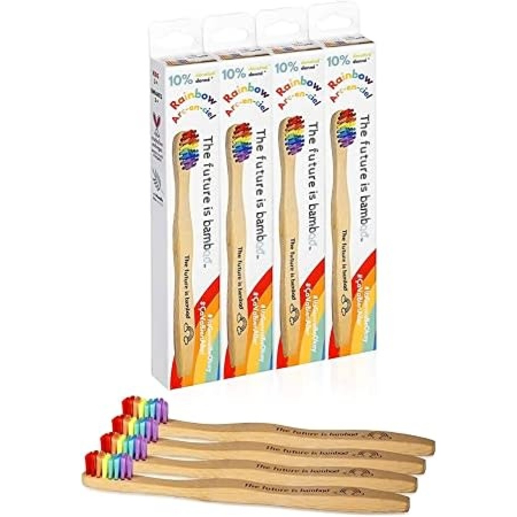 THE FUTURE OF BAMBOO - Rainbow bamboo toothbrush for kids