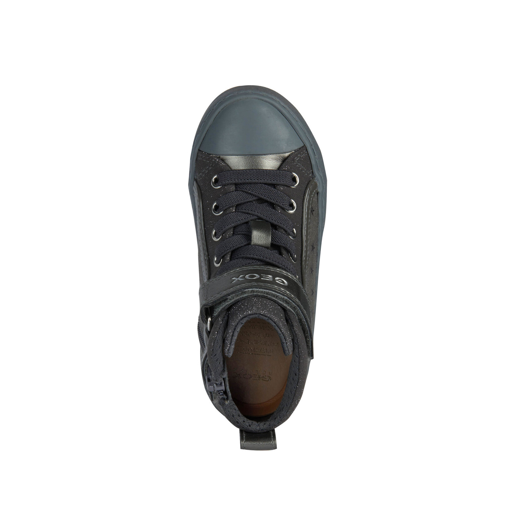 Geox GEOX - High-top Shoes in Glitter Grey with Star Print 'J. Kalispera G. I'