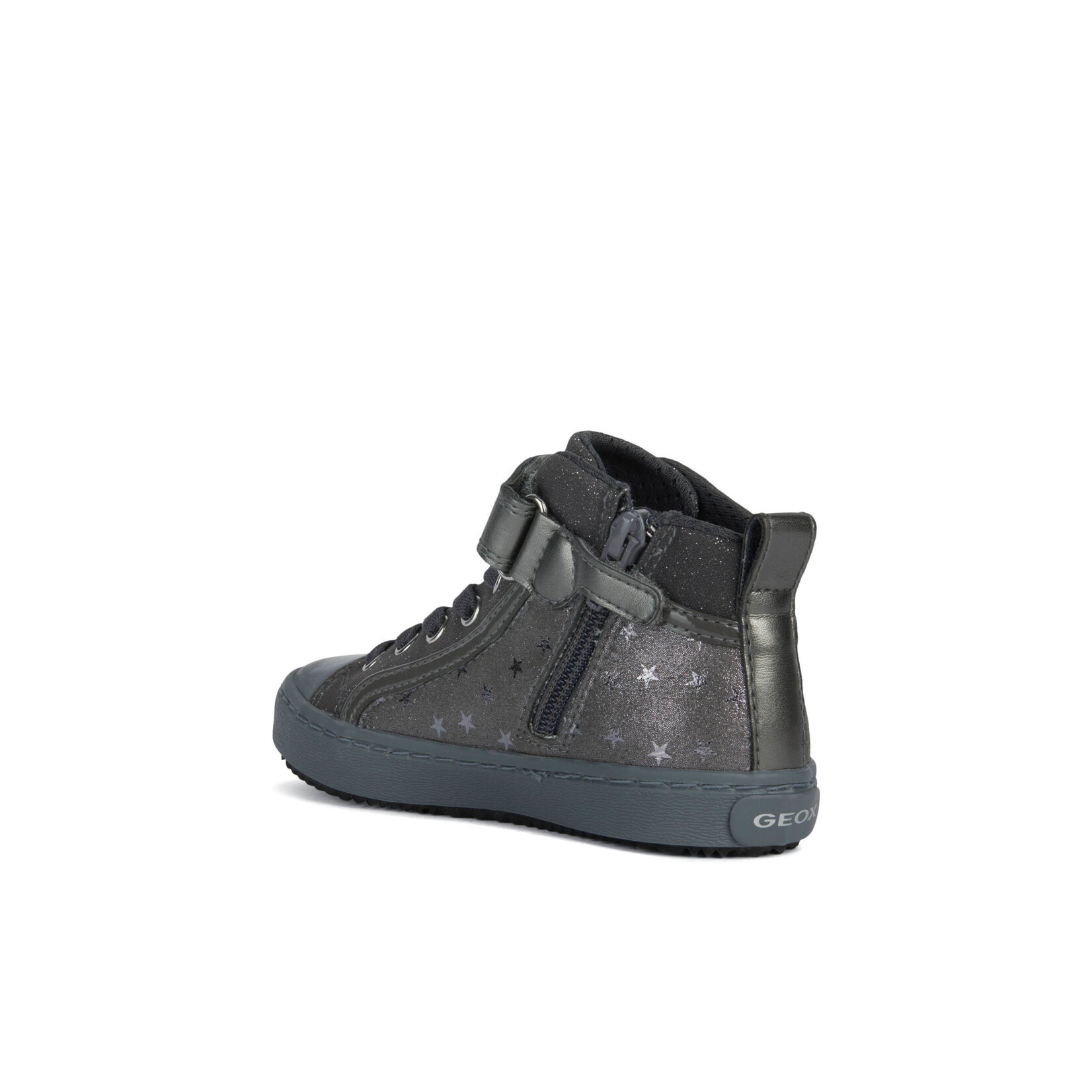 Geox GEOX - High-top Shoes in Glitter Grey with Star Print 'J. Kalispera G. I'