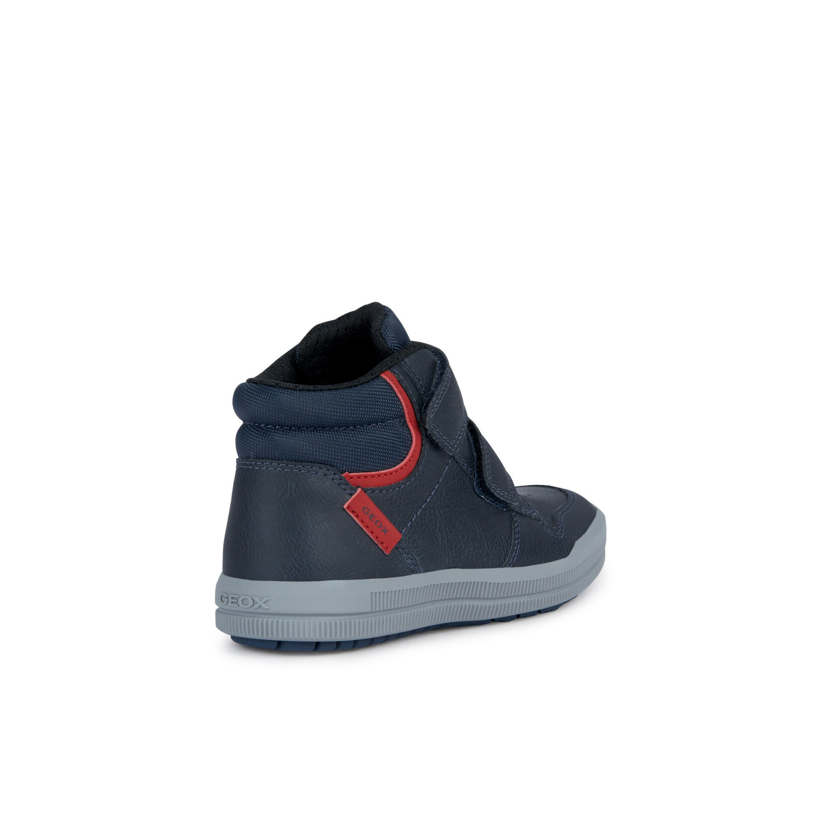 Geox GEOX - High-top Synthetic Leather Sneakers 'J. ARZACH' - Navy/Red