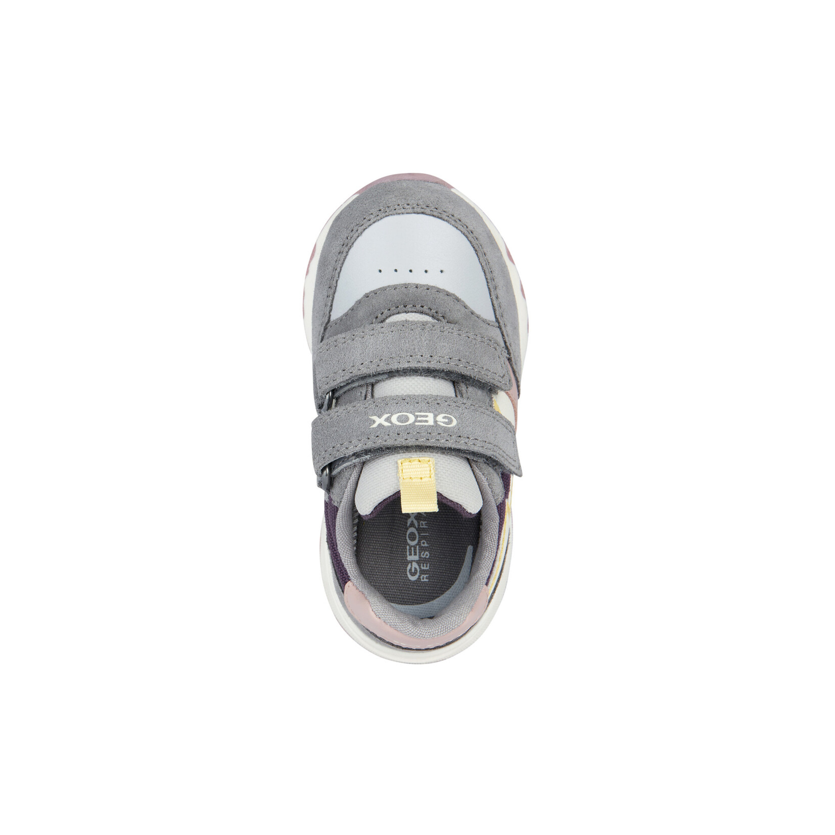 Geox GEOX - Chaussures de sport 'B. PYRIP - Suede+Cuir Synt.' - Gris Pâle/Rose