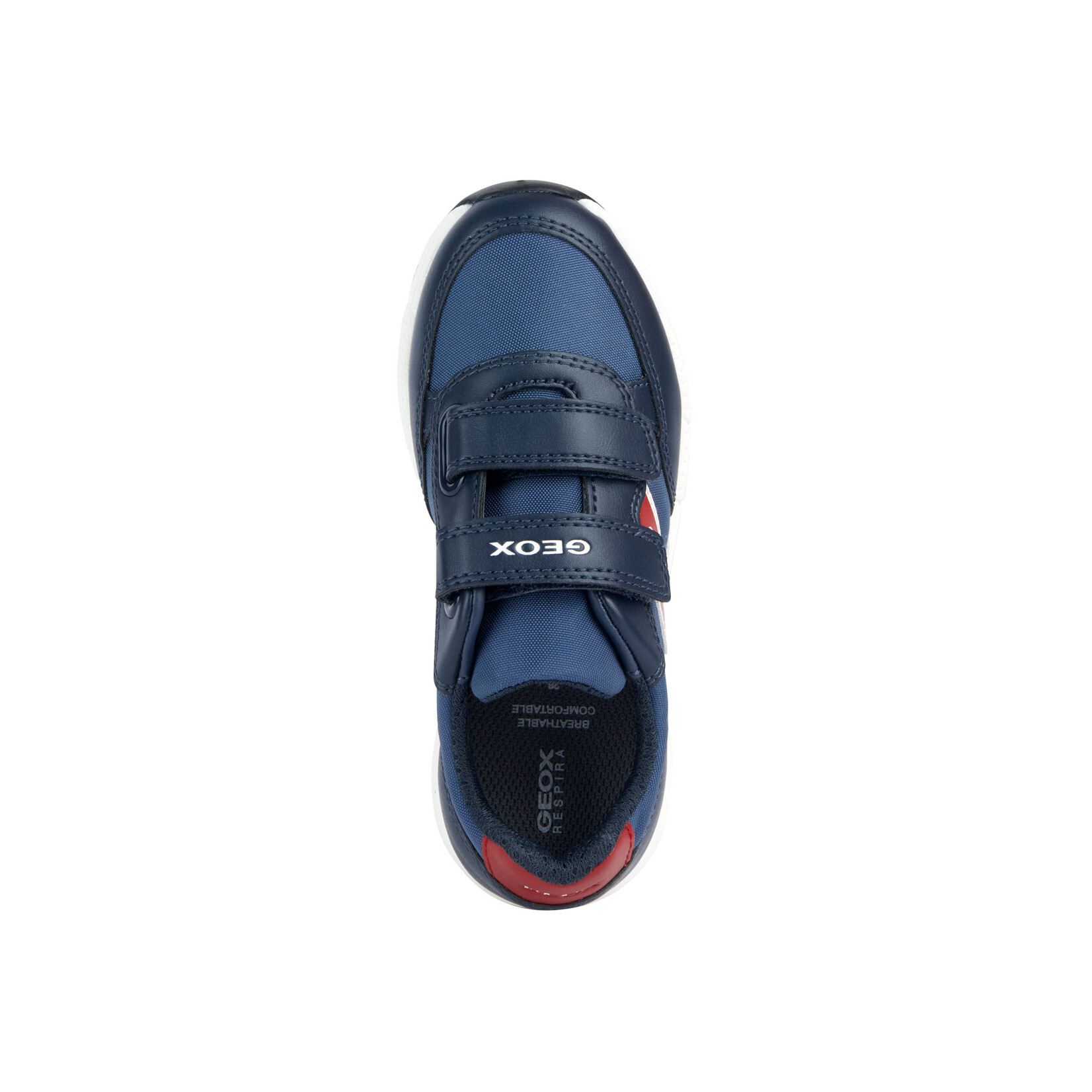 Geox GEOX - Chaussures de sport 'J. ALBEN - Textile+Cuir Synt.' - Avio/Rouge