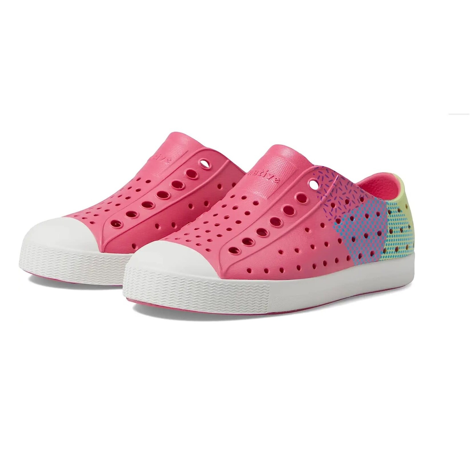 Native NATIVE - Slip-on water shoes/sandals 'Jefferson  SugarLite Block - Dazzle Pink Starfish Block'