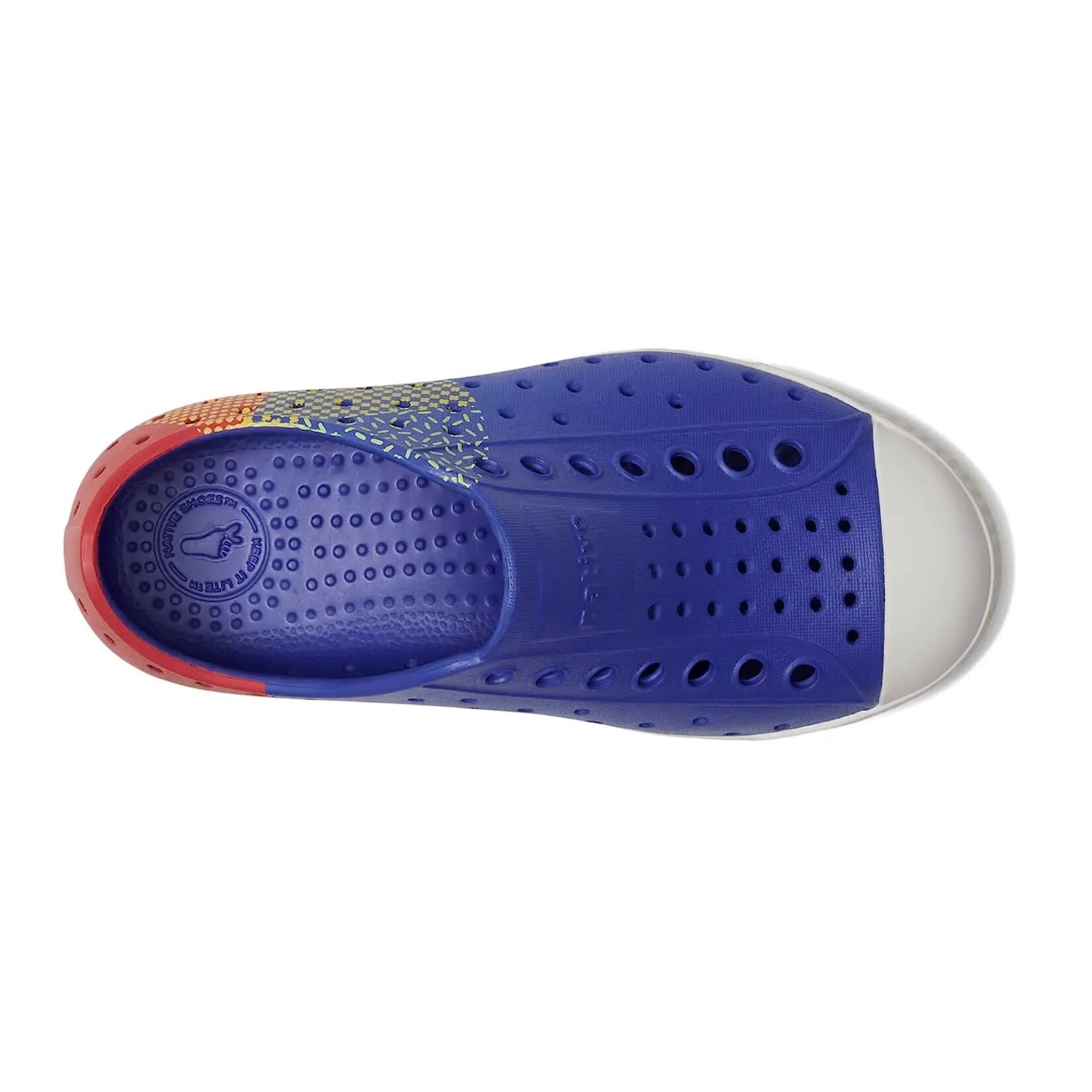 Native NATIVE - Slip-on water shoes/sandals 'Jefferson SugarLite Block- UV Blue Hyper Freesia Block'