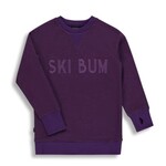 Birdz BIRDZ - Chandail coton ouaté mauve 'Ski bum' avec lettrage lilas