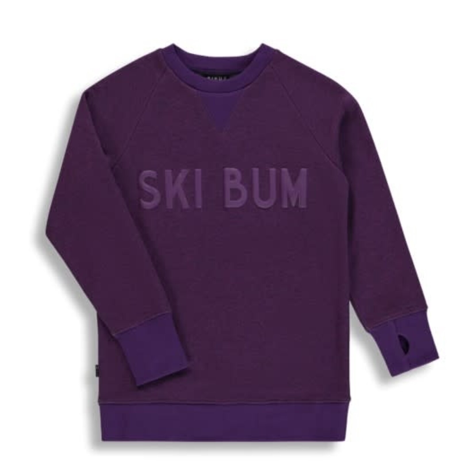 Birdz BIRDZ - 'Ski Bum' Purple Sweatshirt With Lilac Lettering