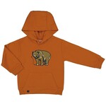 Mayoral MAYORAL -  Rust Colored Hoodie With Bear Textured Appliqué