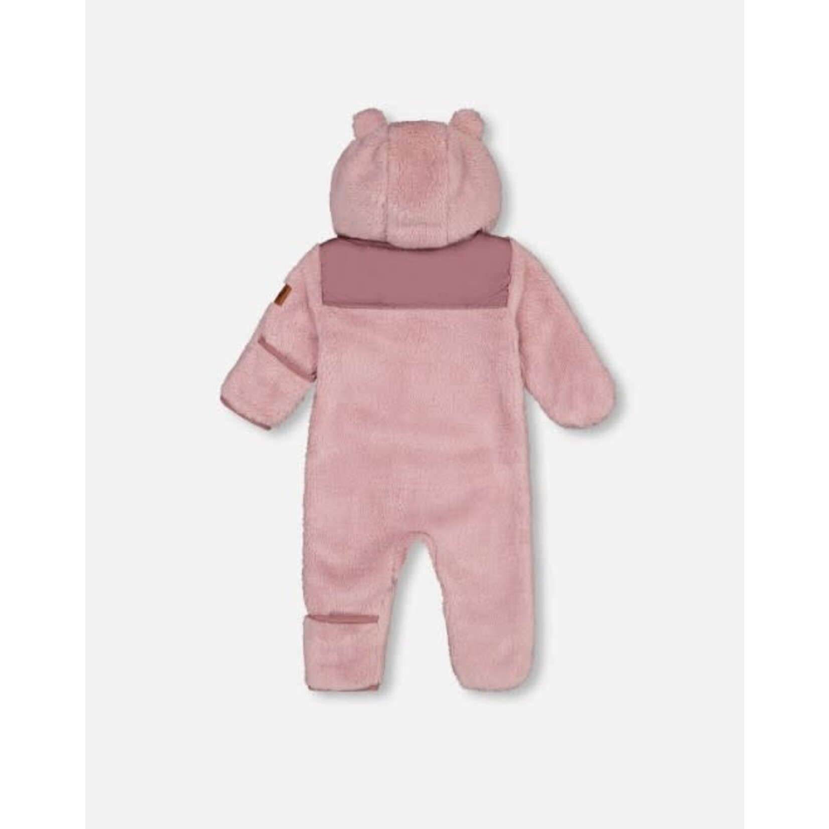 Deux par Deux DEUX PAR DEUX- Baby mid-season sherpa one-piece - Old pink