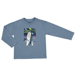 Mayoral MAYORAL - Blue Gray 'Snowboarder Polar Bear' Long Sleeve T-Shirt