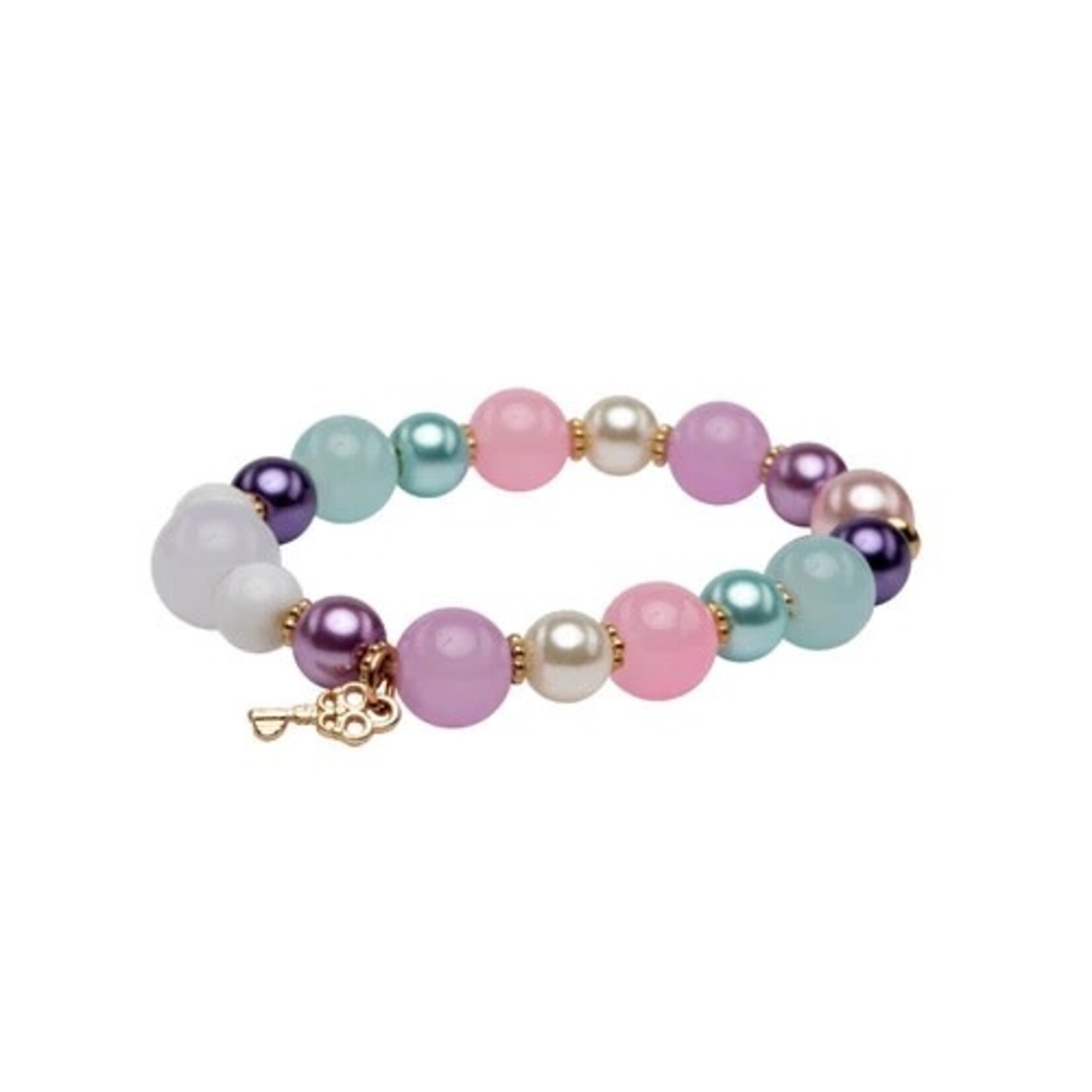 Great Pretenders GREAT PRETENDERS - Star Key Pearly Beads Bracelet (with a charm of your choice)