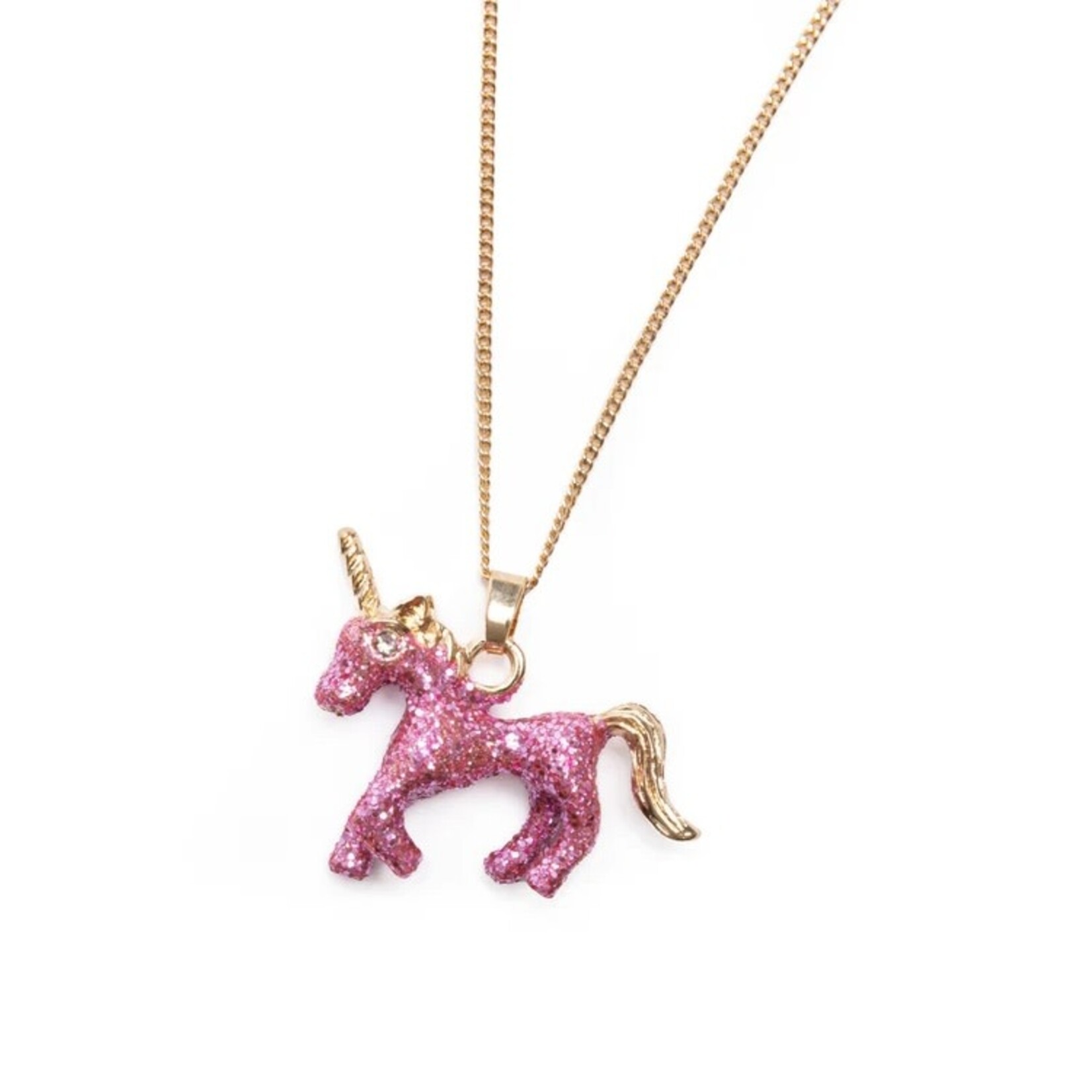 Great Pretenders GREAT PRETENDERS - Glitter Pink Unicorn Necklace and Ring Set