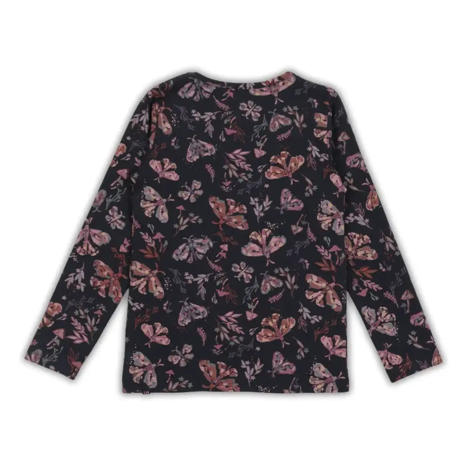 Nanö NANÖ -  Navy Long Sleeve T-shirt with Butterfly Print 'Monde fantastique'