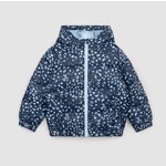 Miles the label MILES THE LABEL - Mid-season puffy navy blue coat with light blue spots