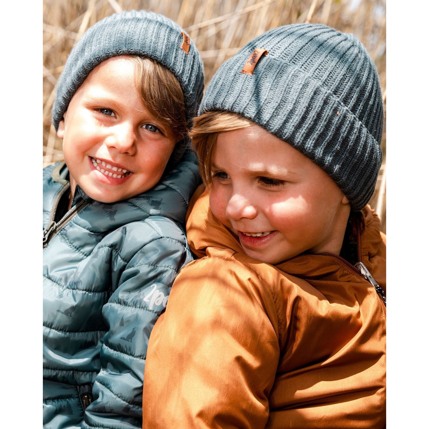 Deux par Deux DEUX PAR DEUX - Tuque/bonnet en tricot d'automne -  Grise