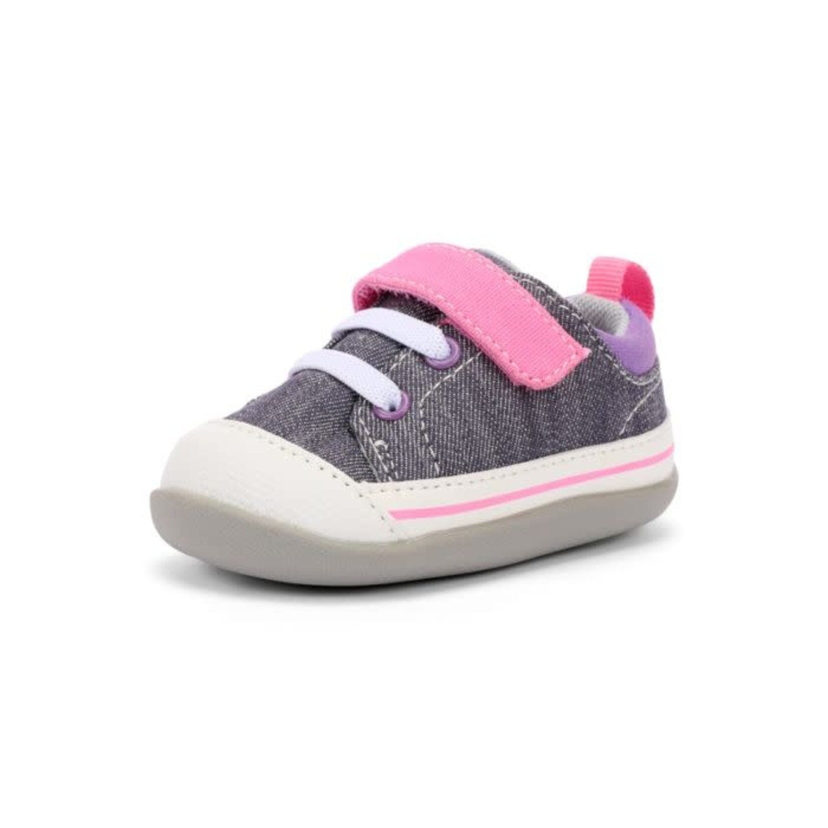 See Kai Run SEE KAI RUN - Flexible First Walker Transition Shoes 'Stevie II INF - Gray/Pink'