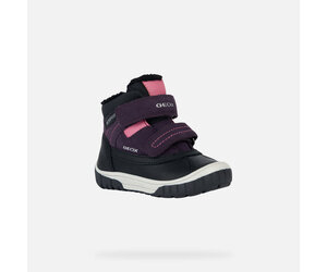 GEOX Mid Season Waterproof Boots Omar Suede and nylon Purple pi La Culotte a l Envers