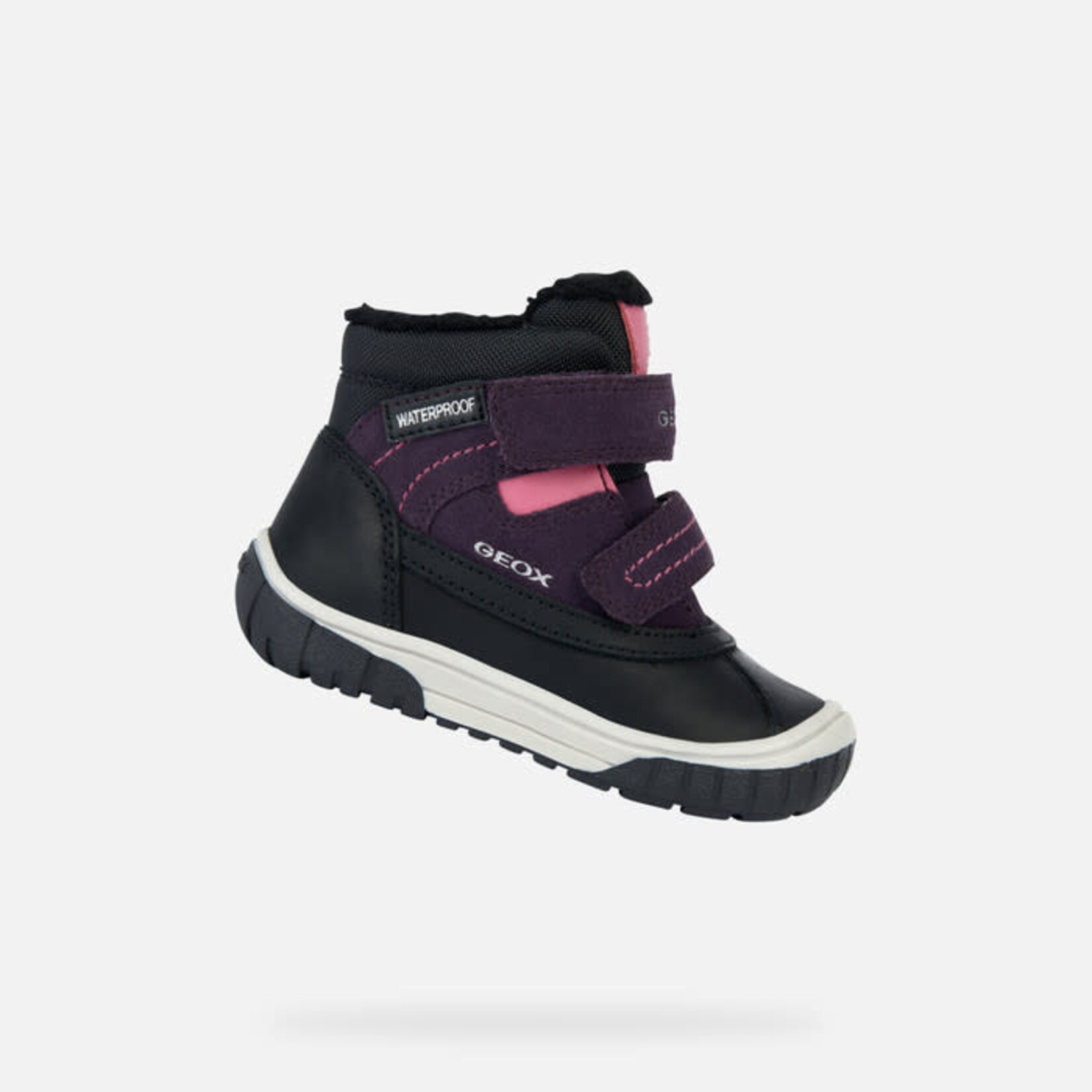 Geox GEOX - Mid-Season Waterproof Boots  'Omar - Suede and nylon- Purple/pink'